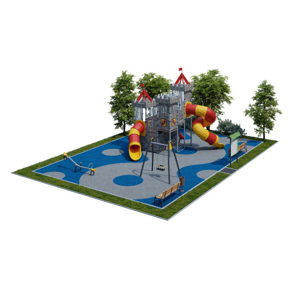 Игровая площадка Крепость 15x10м — вариант 2